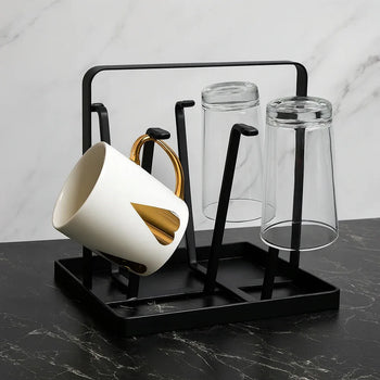 Metal Glass Stand – Elegant Cup & Glass Holder Rack - Clarify.pk