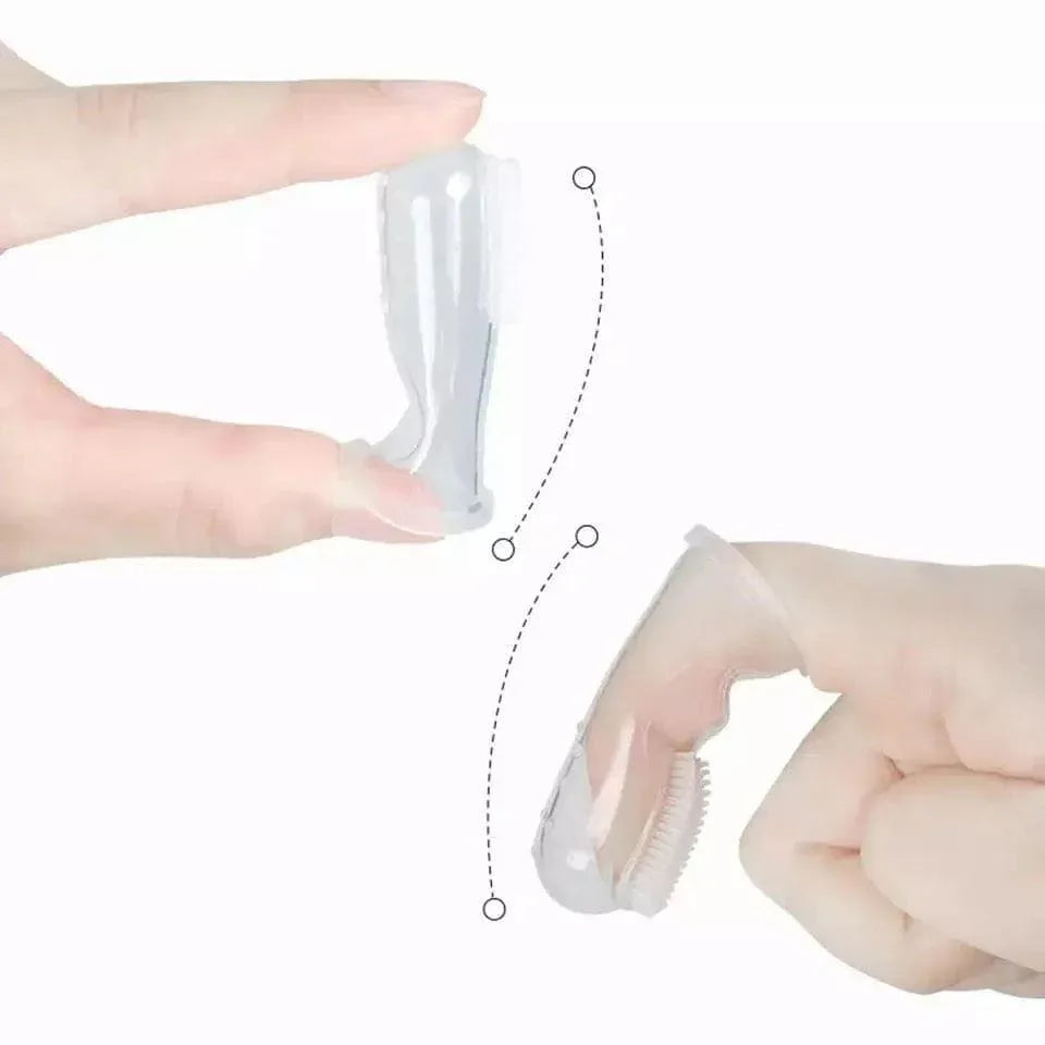 Baby Silicone Toothbrush - Soft Finger Toothbrush for Infants - Clarify.pk