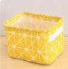 Mini Cotton Desktop Storage Basket - Stylish and Foldable Organizational Solution - Clarify.pk