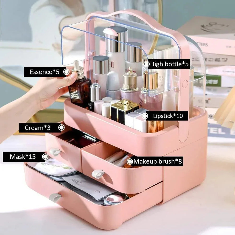 Cosmetic Organizer with Drawers: 3-Drawer Makeup Storage Solution - Clarify.pk