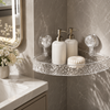 Acrylic Corner Suction Shelf – Drill-Free Bathroom Corner Bathroom Shelf