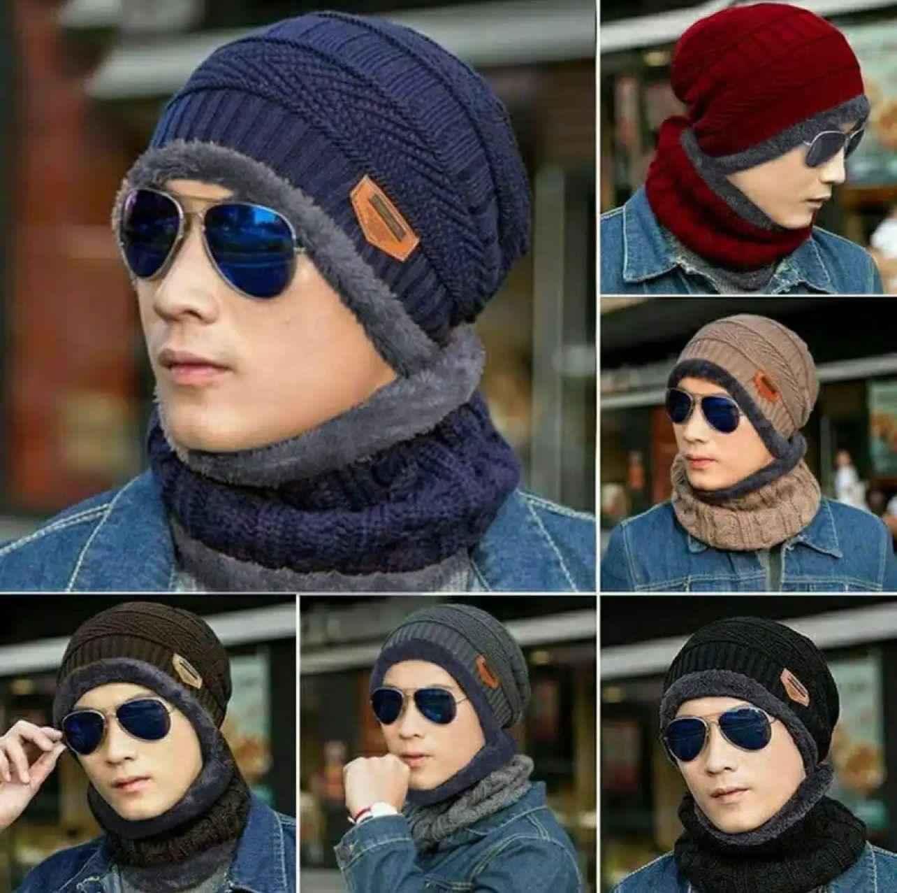 Winter Cap and Neck Muffler Set for Cold Weather Fashion - Clarify.pk