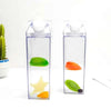 Transparent Milk Bottle - Portable Acrylic Juice and Detox Water Bottle - Clarify.pk