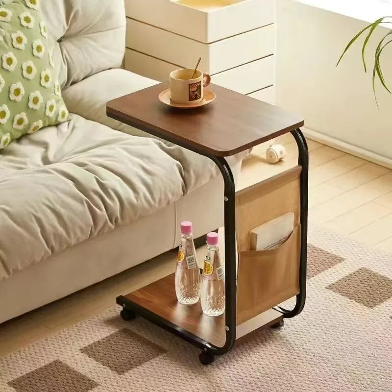 Wooden Sliding Table - Smart Space-Saving Side Table