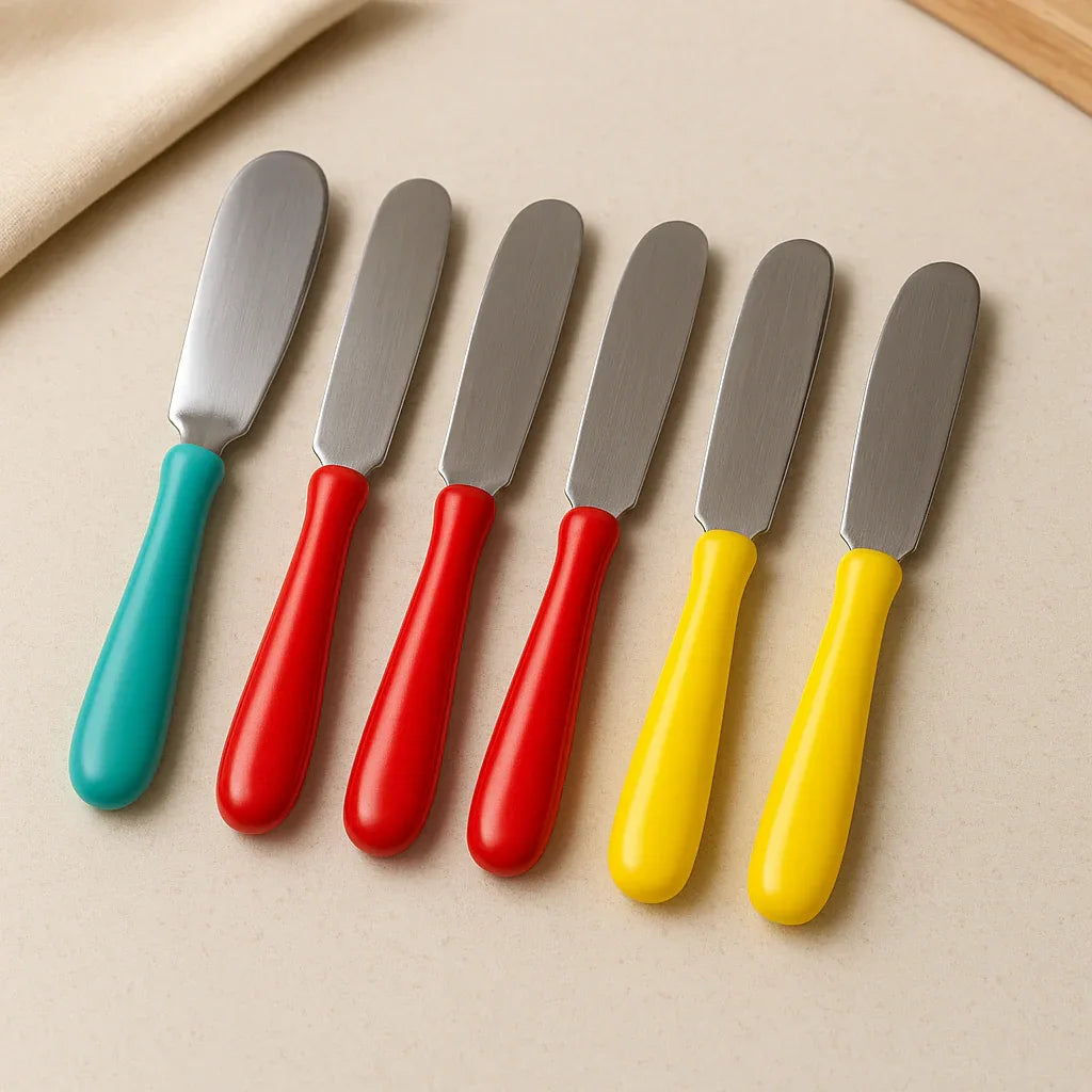 6pcs Stainless Steel Butter Knife Set – Smooth Spreaders - Clarify.pk