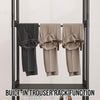 Double Pole Clothes Rack with Shelf & Shoe Storage