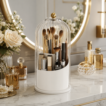 Acrylic Makeup Brush Organizer – Stylish Holder for Beauty Tools