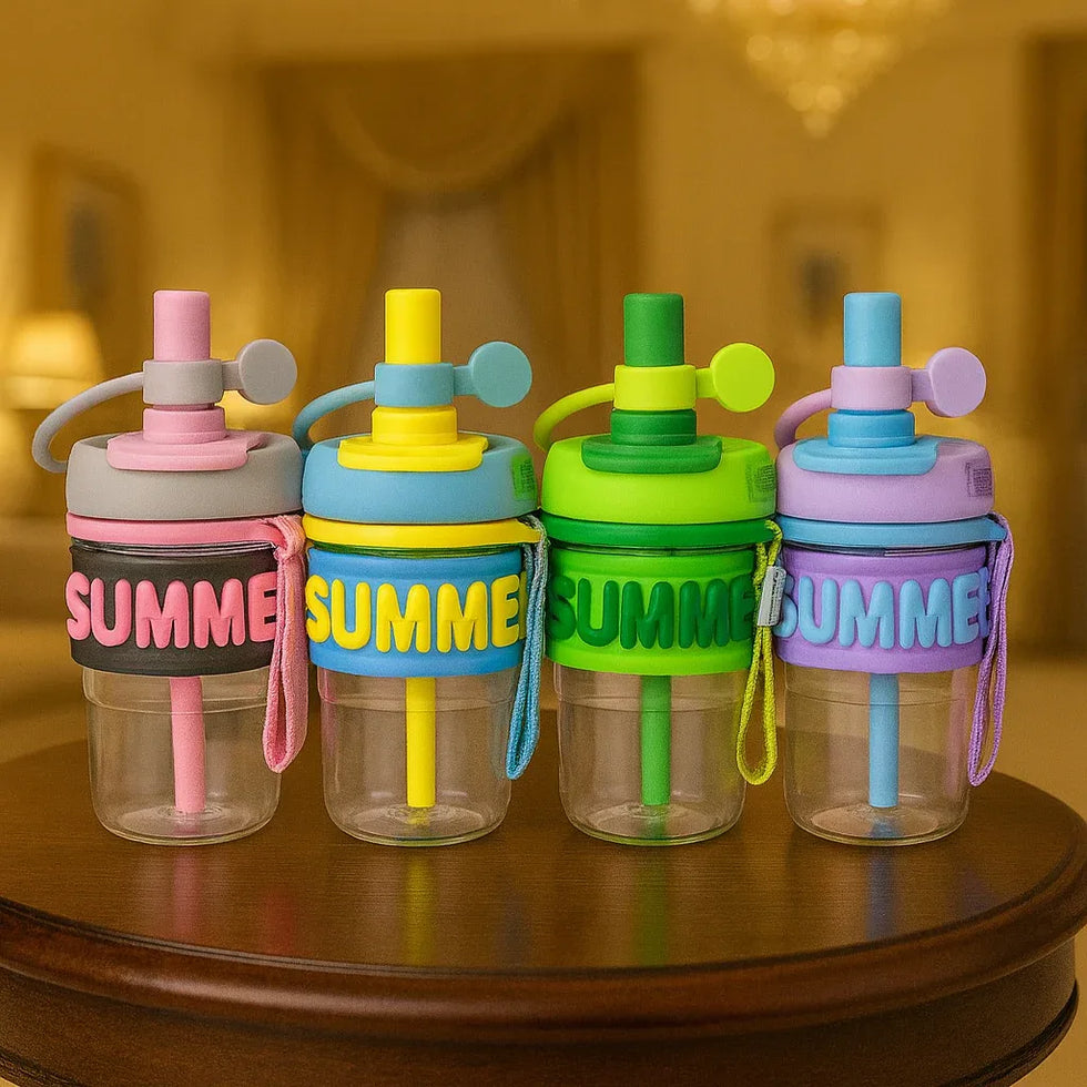 Plastic Sipper Water Bottle – 500ml (Random Color) - Clarify.pk