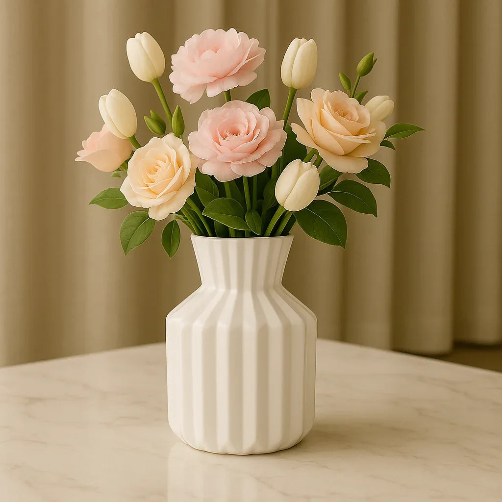 Elegant Floral Vase Centerpiece – Artificial Flower Décor - Clarify.pk