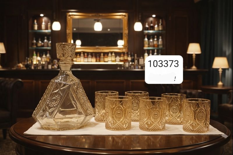 7pcs کرسٹل ڈیکنٹر گلاس سیٹ – خوبصورت
