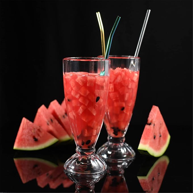 Stainless Steel Straw & Spoon Set with Cleaning Brush (4PCS)