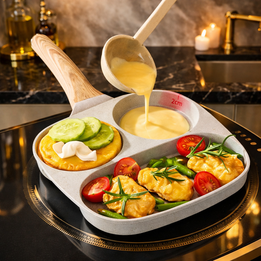 3-in-1 Non-Stick Frying Pan with Grill