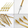 2-in-1 Stainless Steel Straw & Spoon Set with Cleaning Brush (4PCS)
