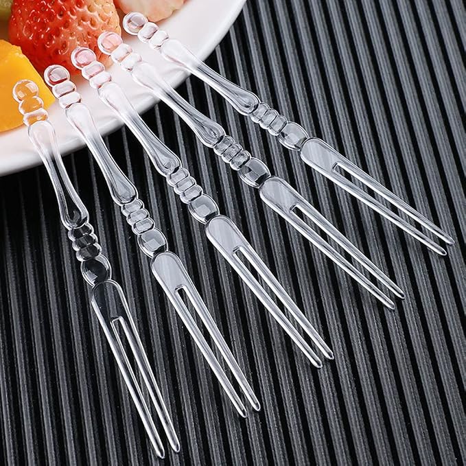 50 Pcs Disposable Dessert Forks  - Fruit, Cake & Salad Party Forks
