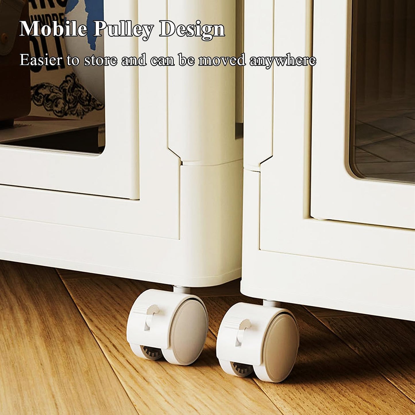 Portable Wardrobe Closet with Wheels – Heavy-Duty Storage Organizer