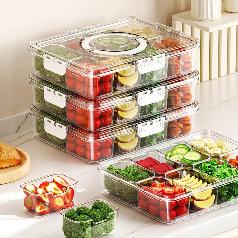 Nordic Rotating Petal Dry Fruit Box – Creative Multi-Compartment Snack Tray