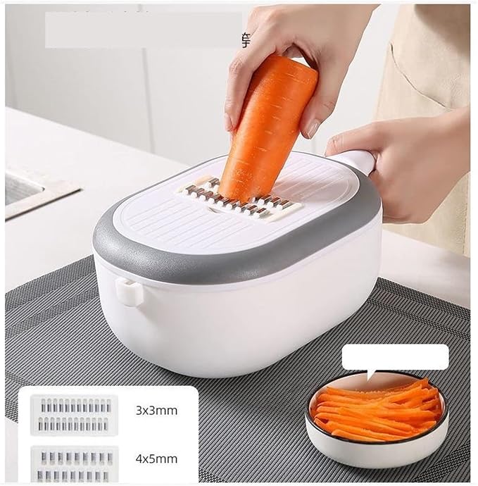 360 Rotate Vegetable Cutter & Chopper with Basket | 8-Blade
