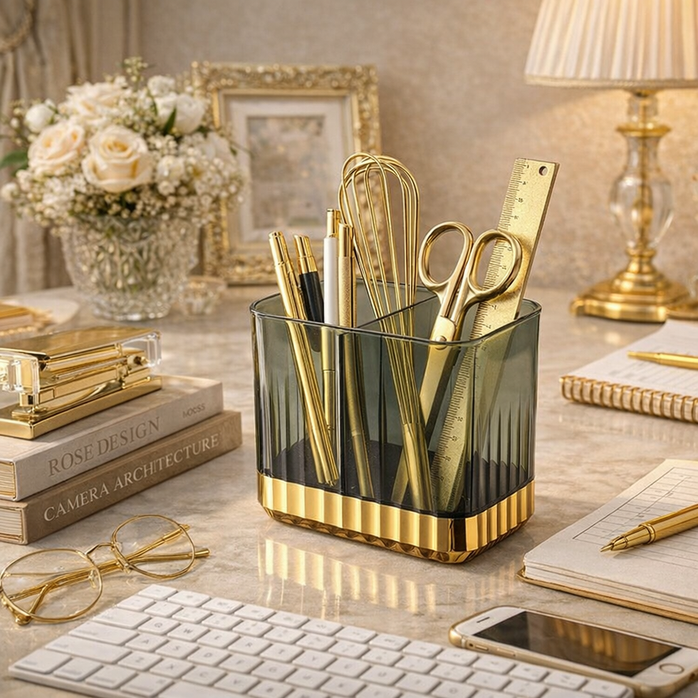 Acrylic Ripple Multi-Purpose Desktop & Vanity Organizer