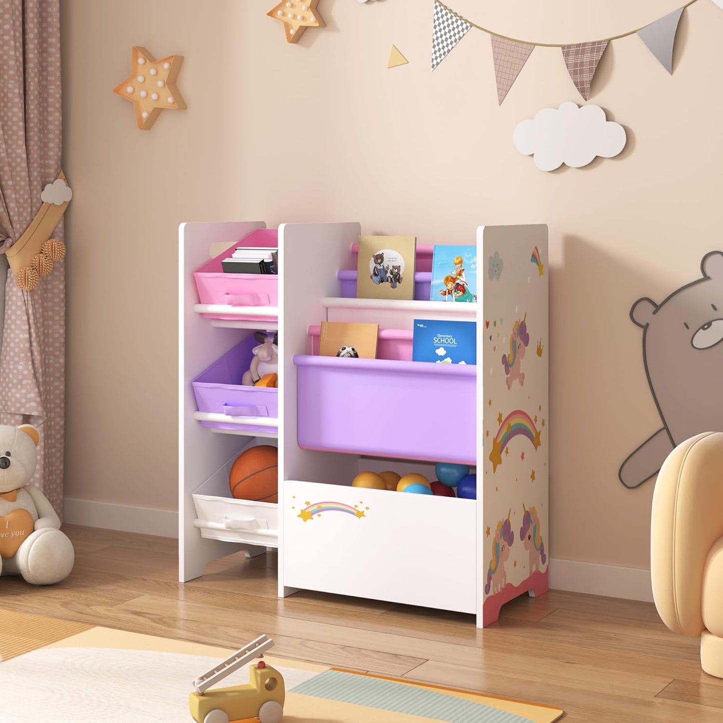 Children’s Vimianzo Bookcase & Display Rack – Kid-Friendly Reading Corner