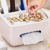 Multifunctional Desktop Tissue Box & Stationery Organizer