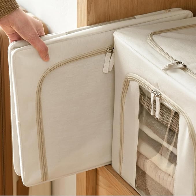 Foldable Cloth Storage Box with Zipper – Organizer Box