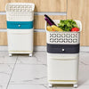 2-Layer Trash Can with Wheels - 42L Removable Garbage Bin & Storage Drawer