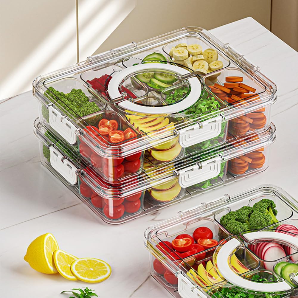 Nordic Rotating Petal Dry Fruit Box – Creative Multi-Compartment Snack Tray