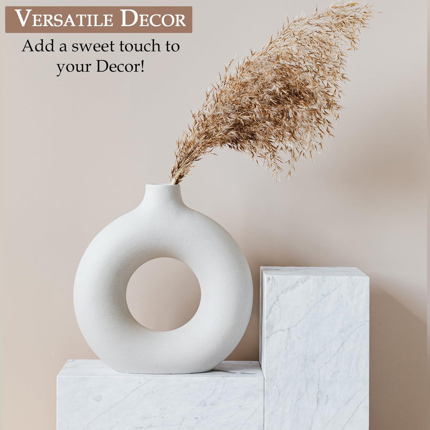 Minimalist Plastic Vase - Modern Shelf Decor (each)