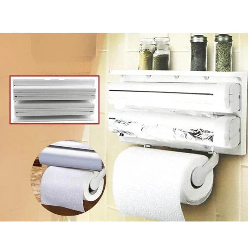 3 in 1 Paper Dispenser - Versatile Tissue, Towel, and Wrap Holder for Home and Office - Clarify.pk