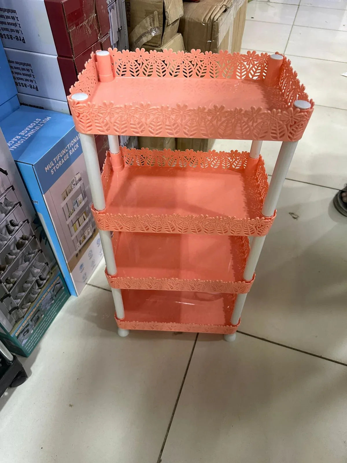 4 Layer Plastic Shelf – Multi-Purpose Storage Rack - Clarify.pk