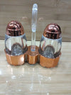 Luxury Rose Gold Cruet Set – Acrylic Salt & Pepper Containers (2 Pcs) - Clarify.pk