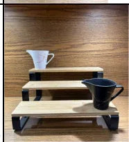 3-Tier Wooden Display Stand for Kitchen & Serving - Clarify.pk