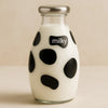 Luxury Cow Print Glass Milk Bottle – 500ml Stylish Drinkware - Clarify.pk