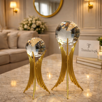 Crystal Ball Showpiece – Luxury Harmony Set (2pcs) ZZ