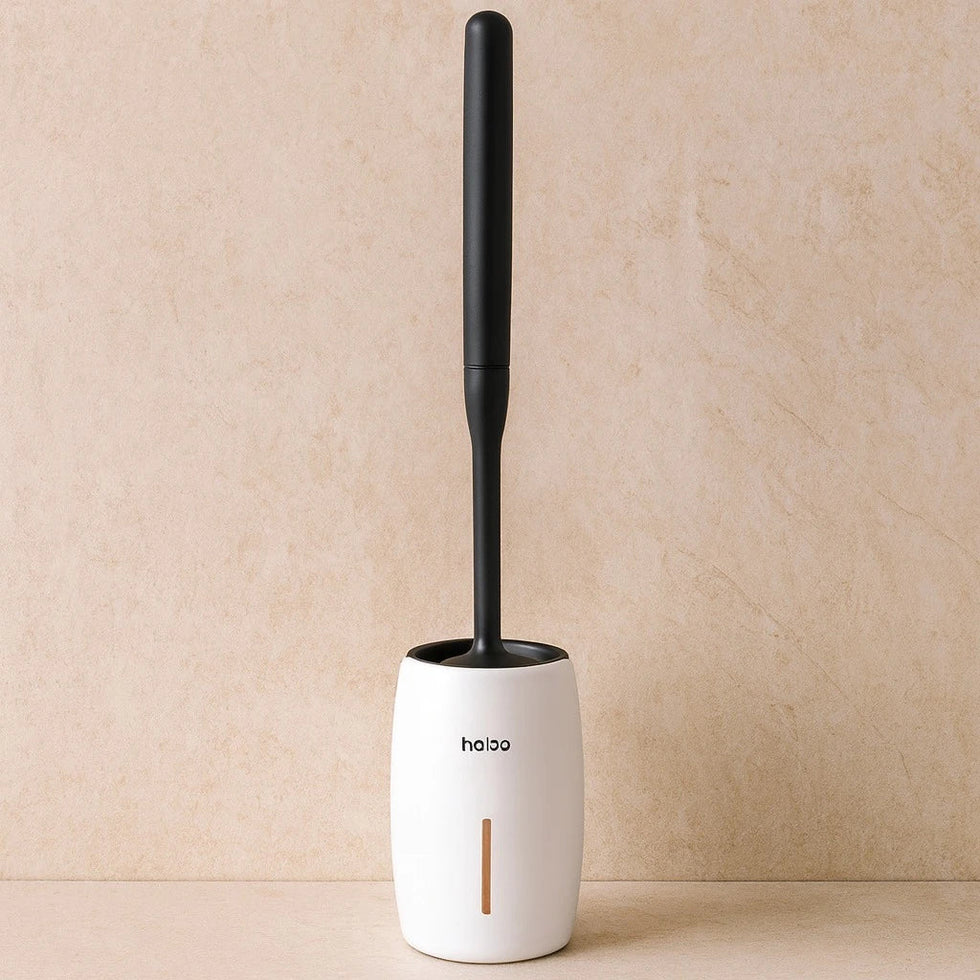 Silicone Toilet Brush with Holder – Wall Mount & Floor Stand