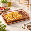 Non-Stick Crisper Tray with Basket – Oven BBQ & French Fries Baking Tray Set