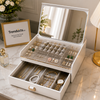 Luxury 2-Tier Jewelry Organizer with Mirror (Premium Quality)