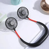 Rechargeable Neck Fan - Portable Dual Head Hands-Free Cooling Fan - Clarify.pk