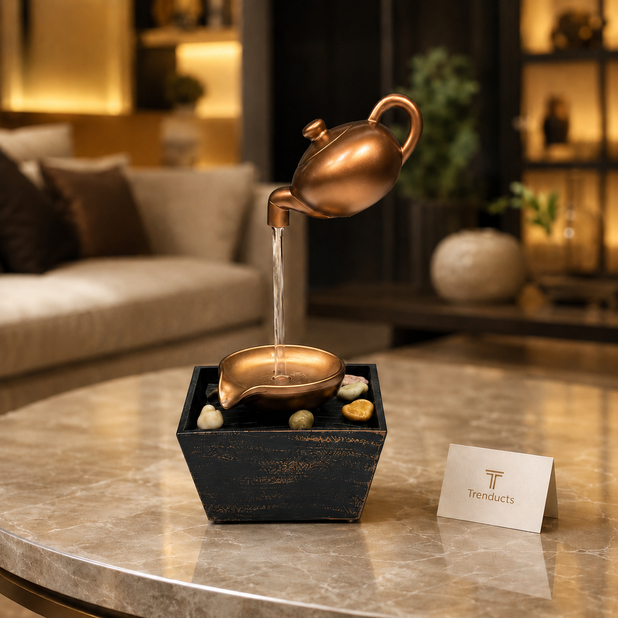 Floating Kettle Pouring Mini Fountain Décor