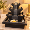 3-Tier Pyramid Tabletop Fountain with Spinning Crystal Ball & LED – Indoor Water Feature
