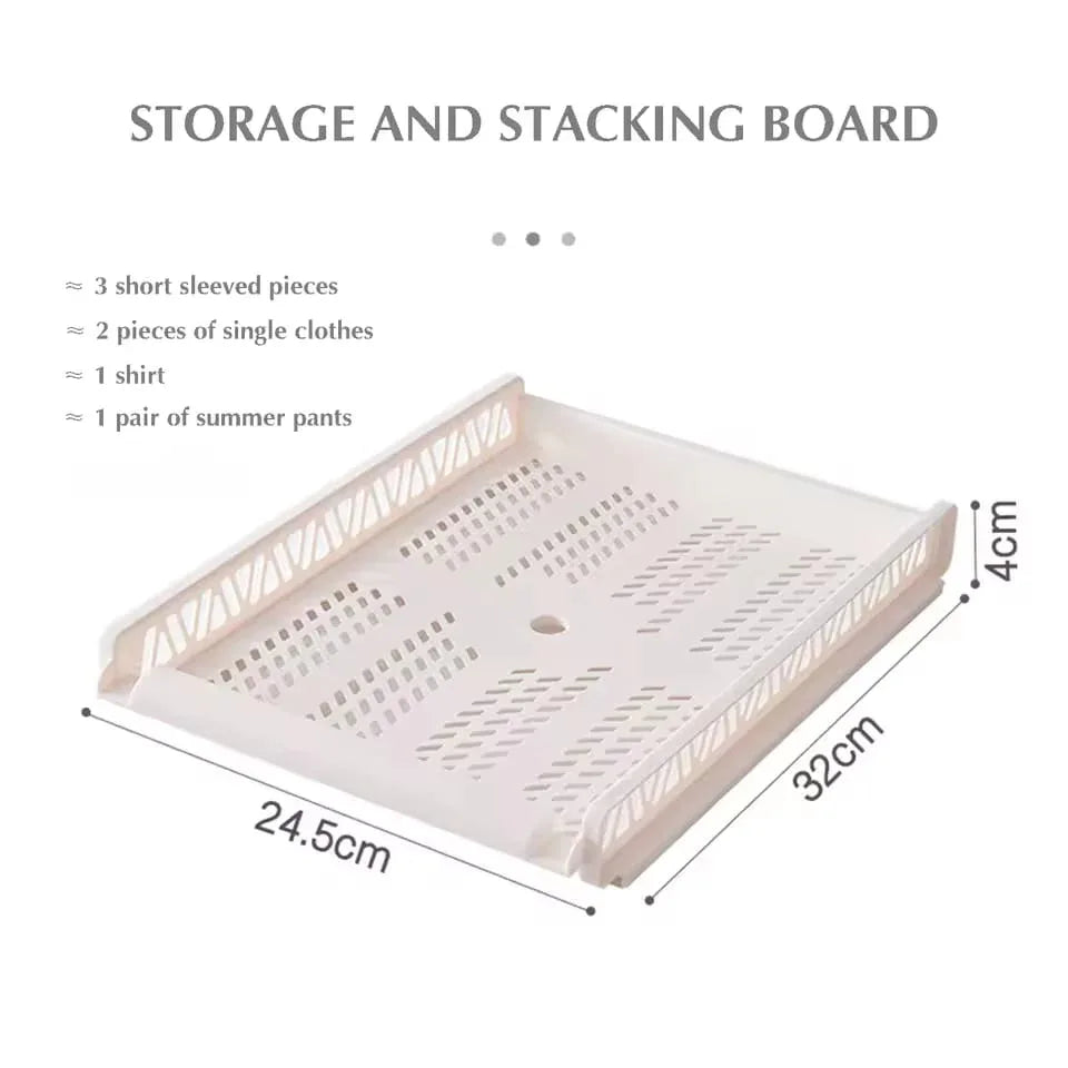 Stackable Plastic Storage Basket – Multipurpose Organizer (each)