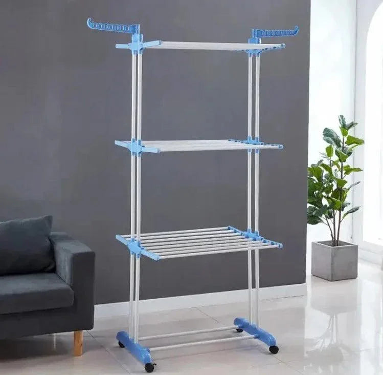 Multifunctional Portable Drying Rack and Clothes Hanger Stand - Clarify.pk