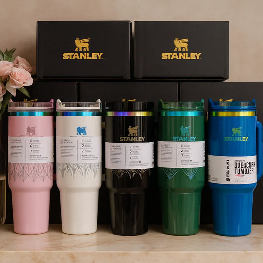 40oz Glossy Stainless Steel Tumbler – 1200ml Stanley Style Drinkware - Clarify.pk