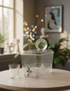 Acrylic Cooler with 4 Glass Set – Premium Drinkware for Home & Parties