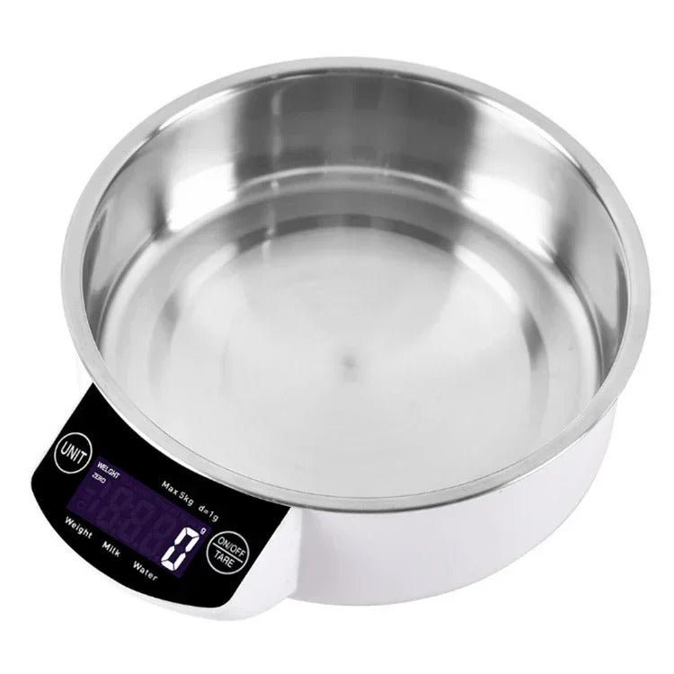 Digital Kitchen Scale 5kg Stainless Steel Bowl