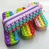 Popit Stylish Pencil Pouch – 3 Rows Trendy Multipurpose Stationery Case (Random) - Clarify.pk