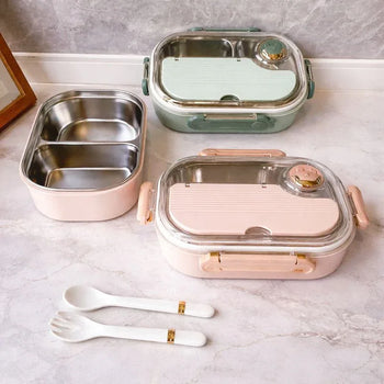 Stainless Steel Insulated Bento Lunch Box with Spoon - Clarify.pk
