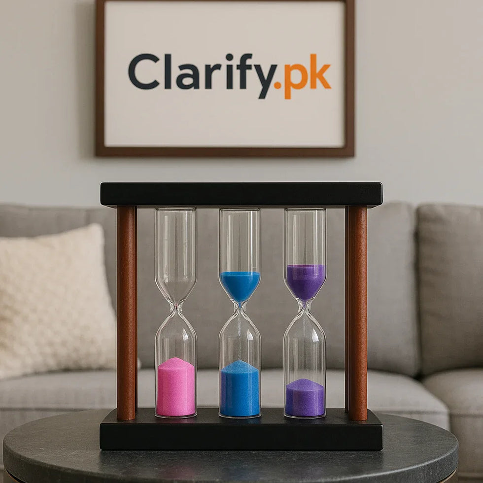 3 Pcs Hourglass Timer Set – 5/10/15 Minutes Sand Timers - Clarify.pk
