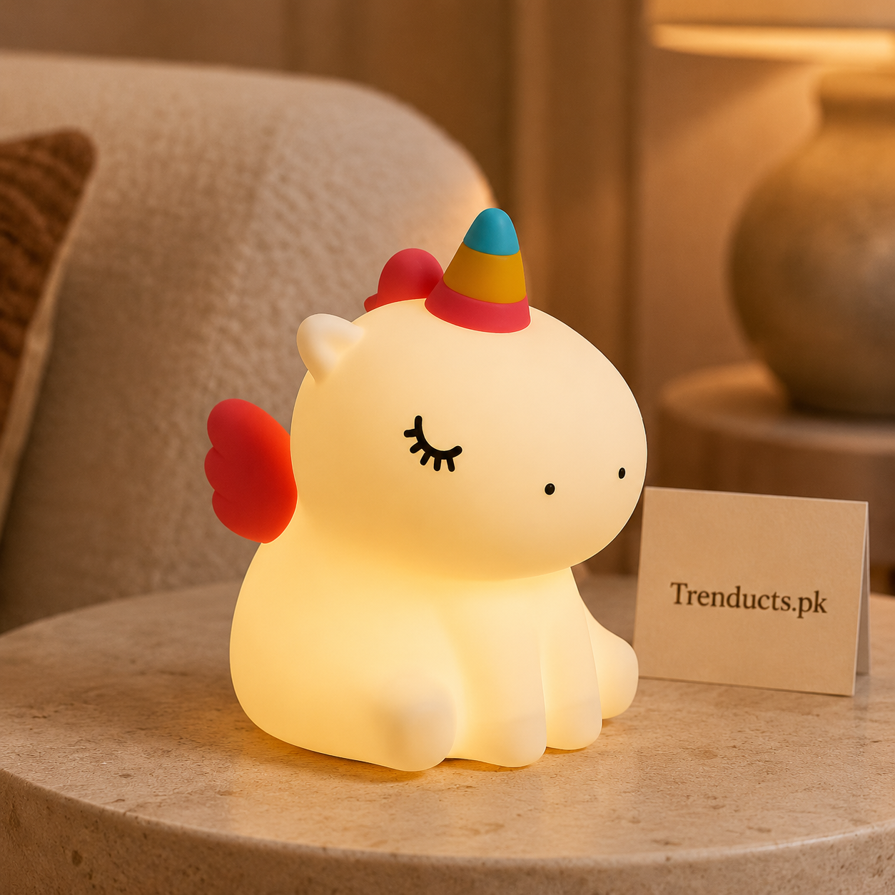 Unicorn LED Night Light – Multicolour Silicone Touch Lamp