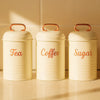 Vintage Metal Kitchen Canister Set – Tea, Coffee, & Sugar Trio MJ